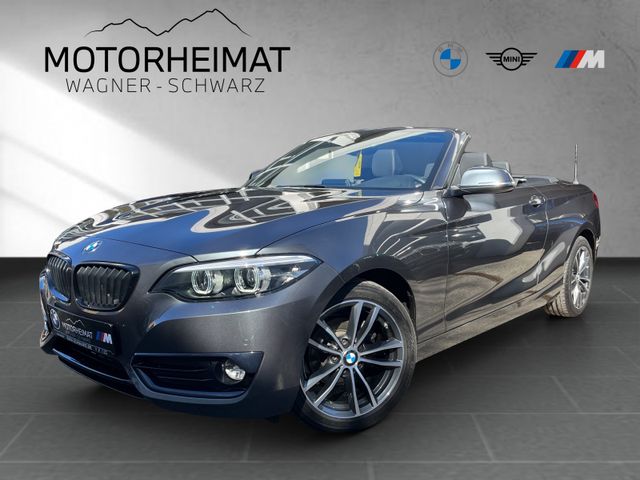 BMW 218i Cabrio Sportline Leder LED Navi Sportsitze