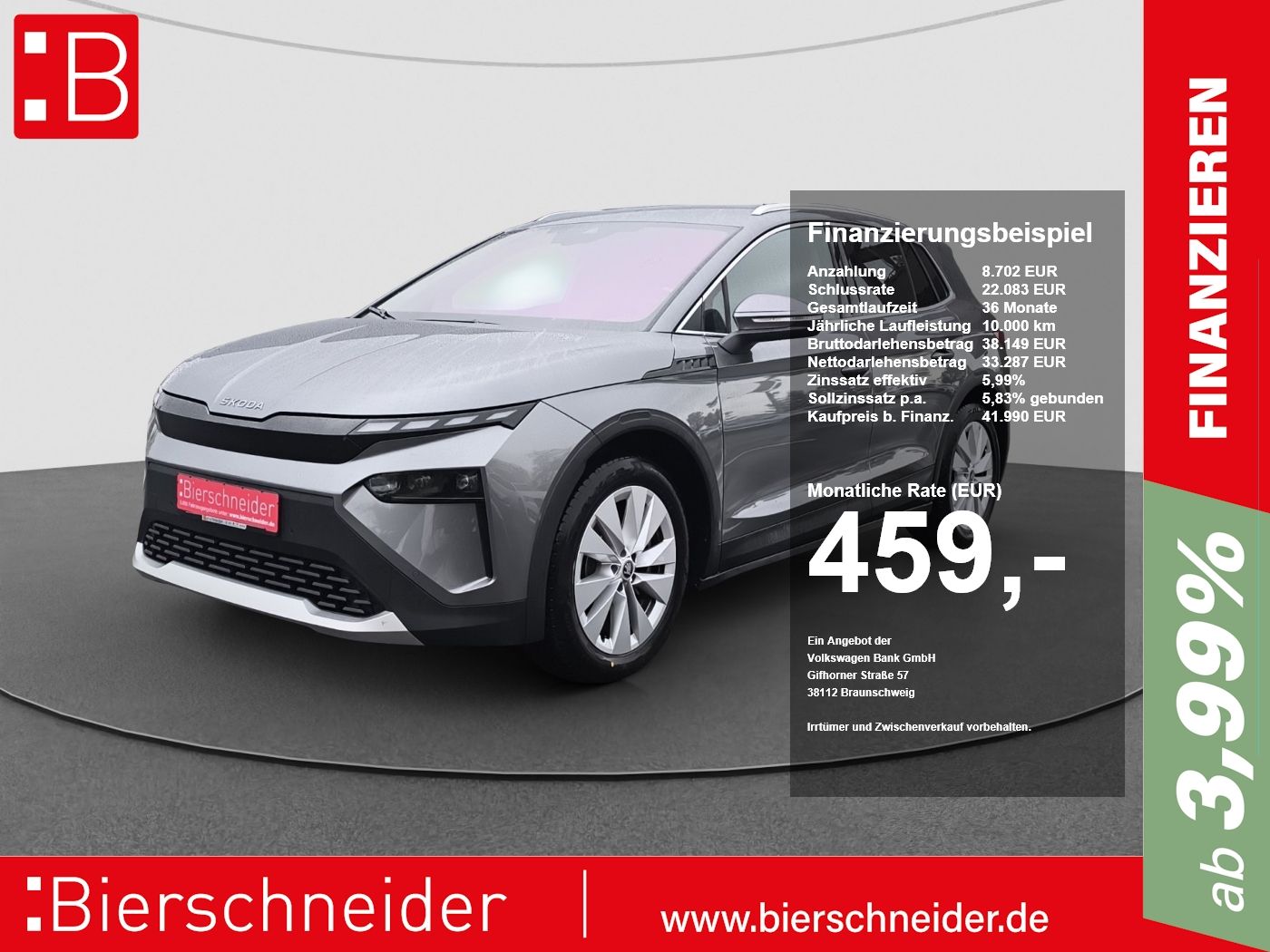 Skoda Elroq 85 Loft AHK NAVI MATRIX RFK ACC PDC SITZH