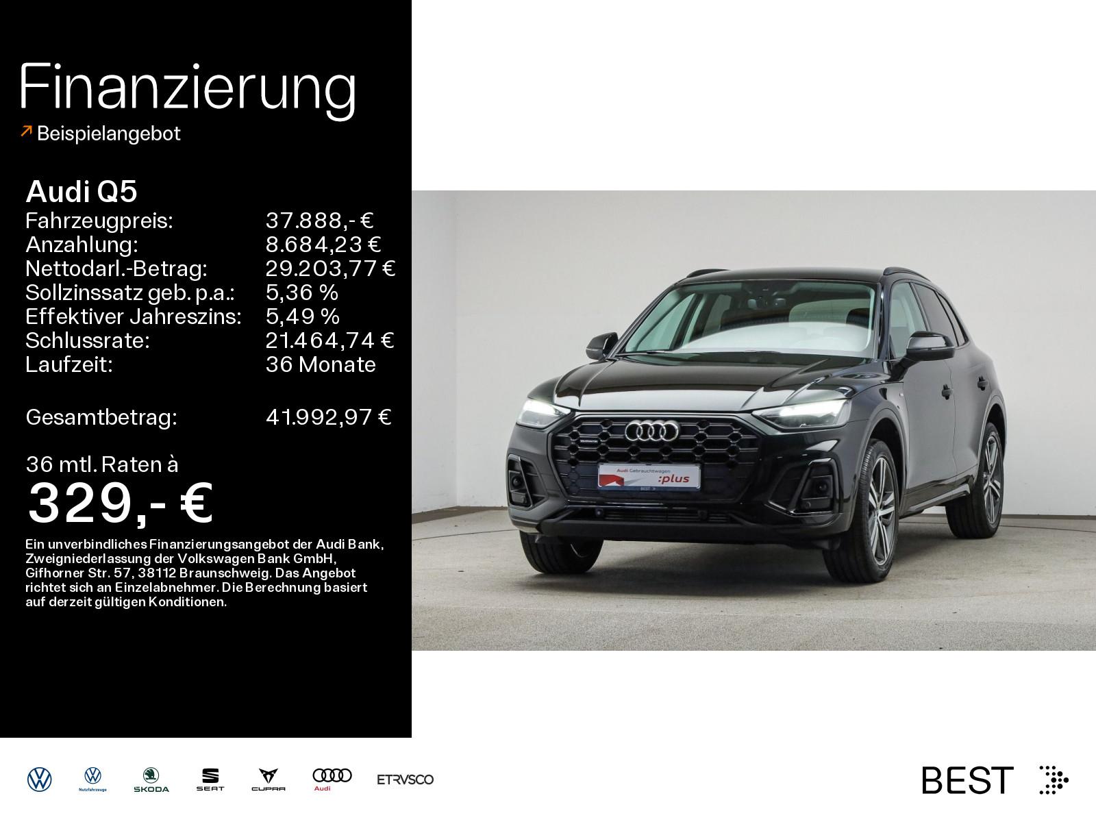 Audi Q5 S line 45 TFSI qu. AHK, Tour, Leder, Sound