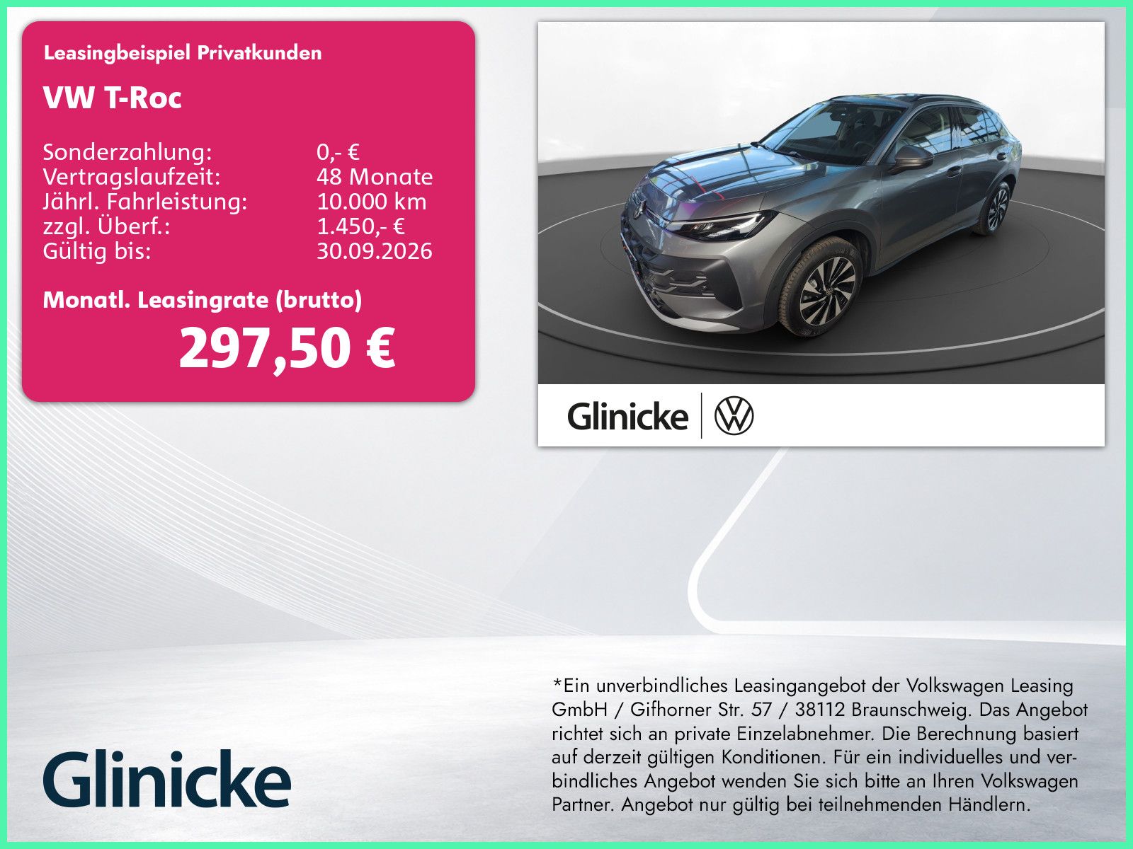 Volkswagen T-Roc Life 1.5 l eTSI OPF 85 kW (116 PS) 7-Gang-