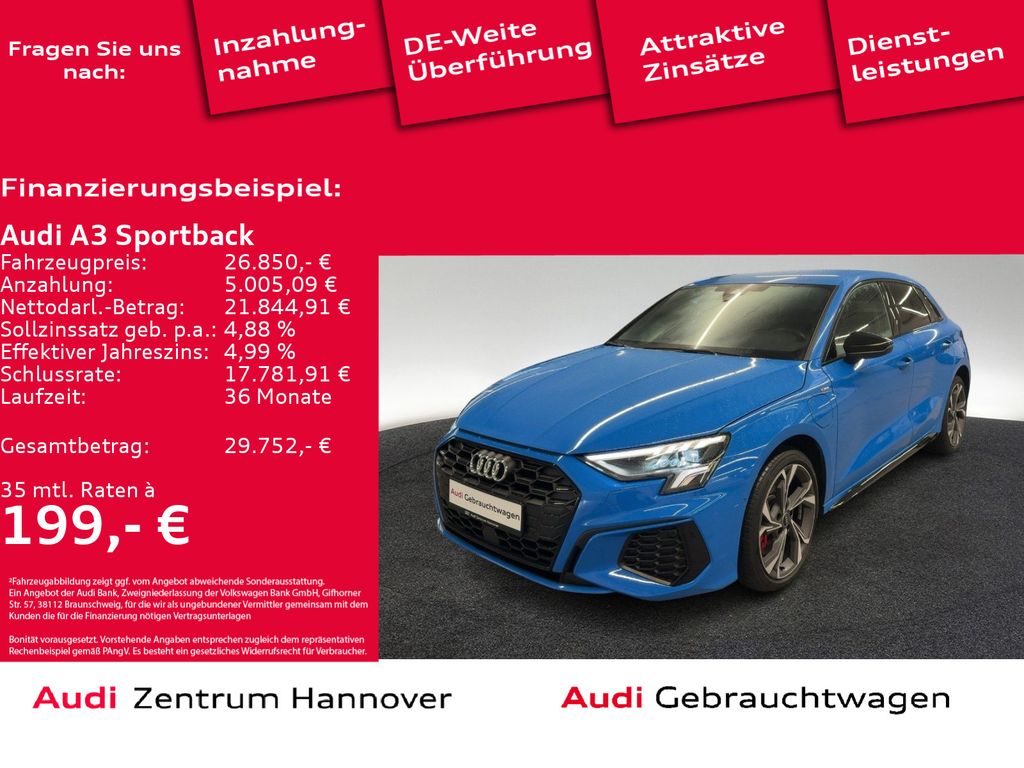 A3 Sportback S line 45 TFSIe B&O Navi LED virtua