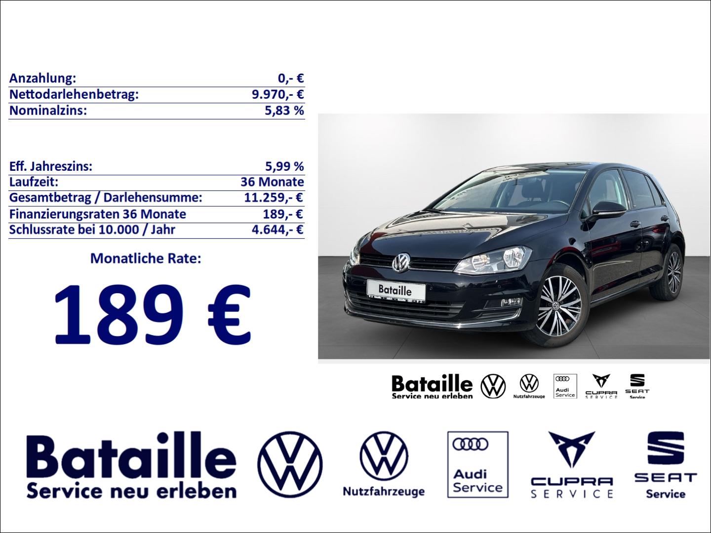 Volkswagen Golf VII 1.2 TSI Allstar Navi Klima SHZ PDC