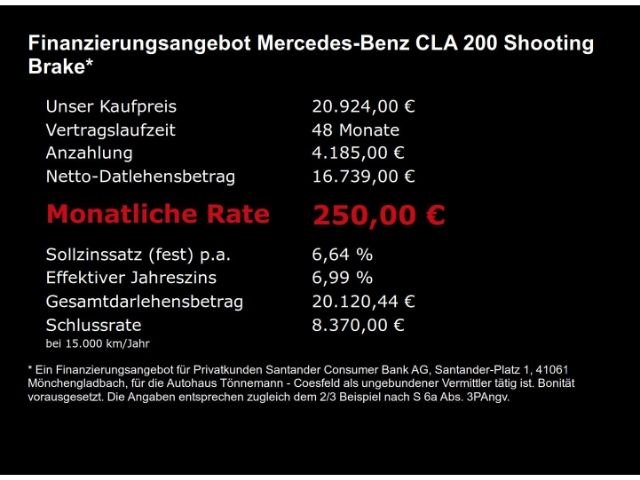 CLA 200 Shooting Brake URBAN STYLE EDITION DCT+N
