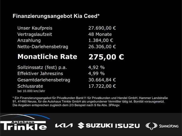 Kia Ceed NIGHTLINE 1.5 T-GDI EU6d Navi Digitales Coc