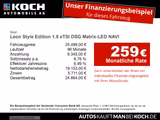 Seat Leon Style Edition 1.5 eTSI DSG Matrix-LED NAVI - Seat Leon: Blau