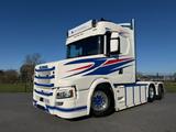 Scania T650 V8, TUFT TORPEDO, KLAPPEN AUSPUFF, LENKUNG, - Scania Holztransporter