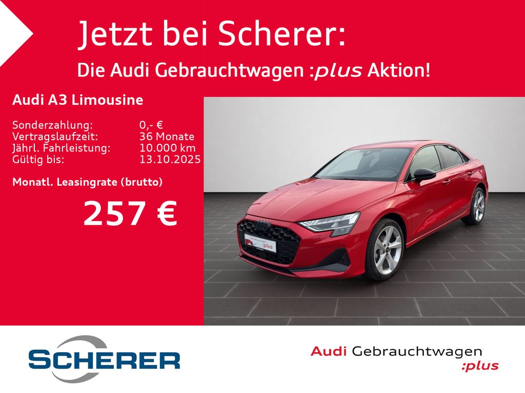 Audi A3 Limousine 30 TFSI NAVI SONOS STANDHZ. HUD
