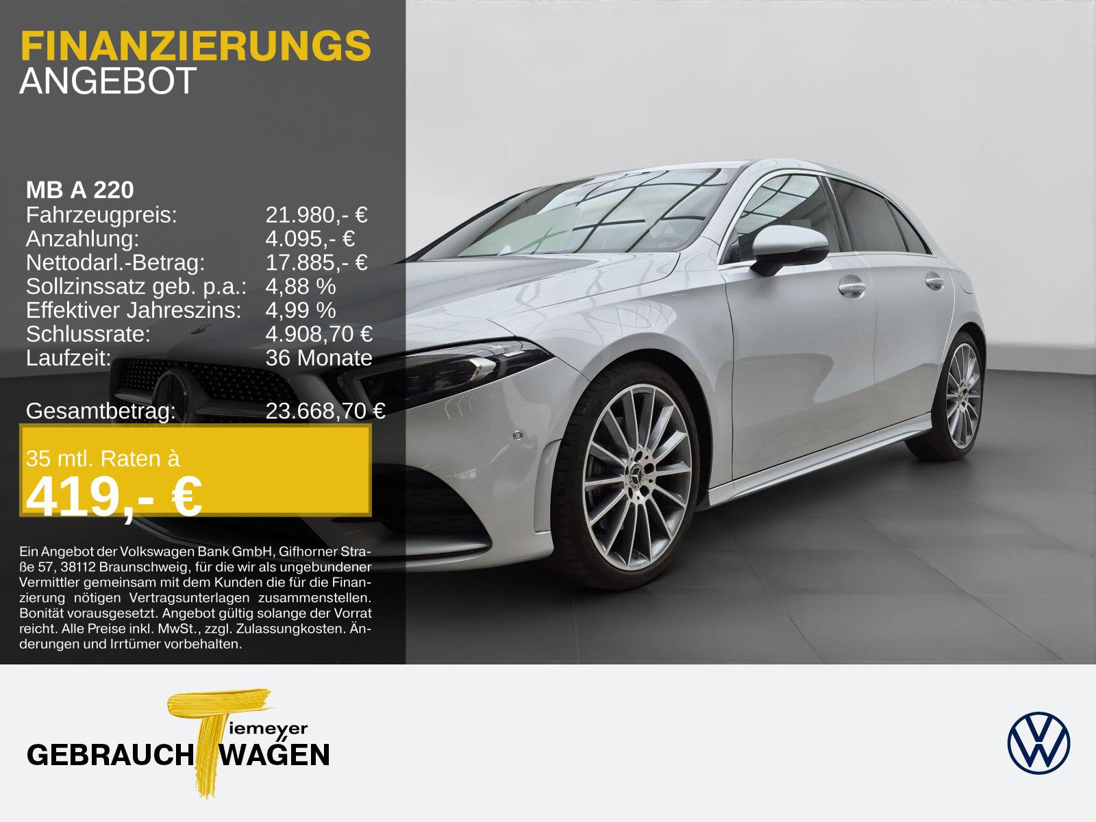 Mercedes-Benz A 220 DCT AMG LINE SHZG LM19 LED NAVI