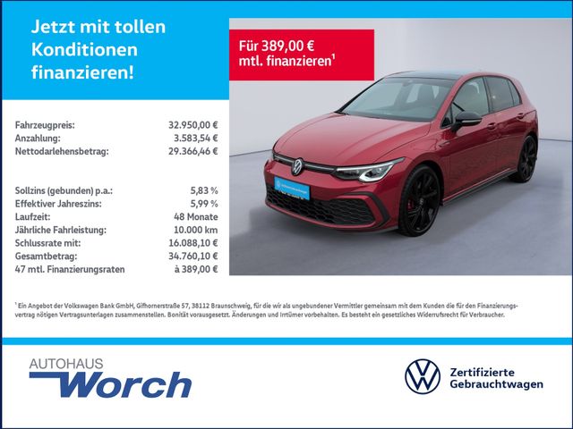 Golf VIII GTI 2.0 DSG PANO+STHZ+RFK+MATRIX+