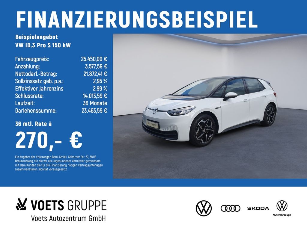 Volkswagen ID.3 Pro S 150 kW SHZ+RearView+PDC