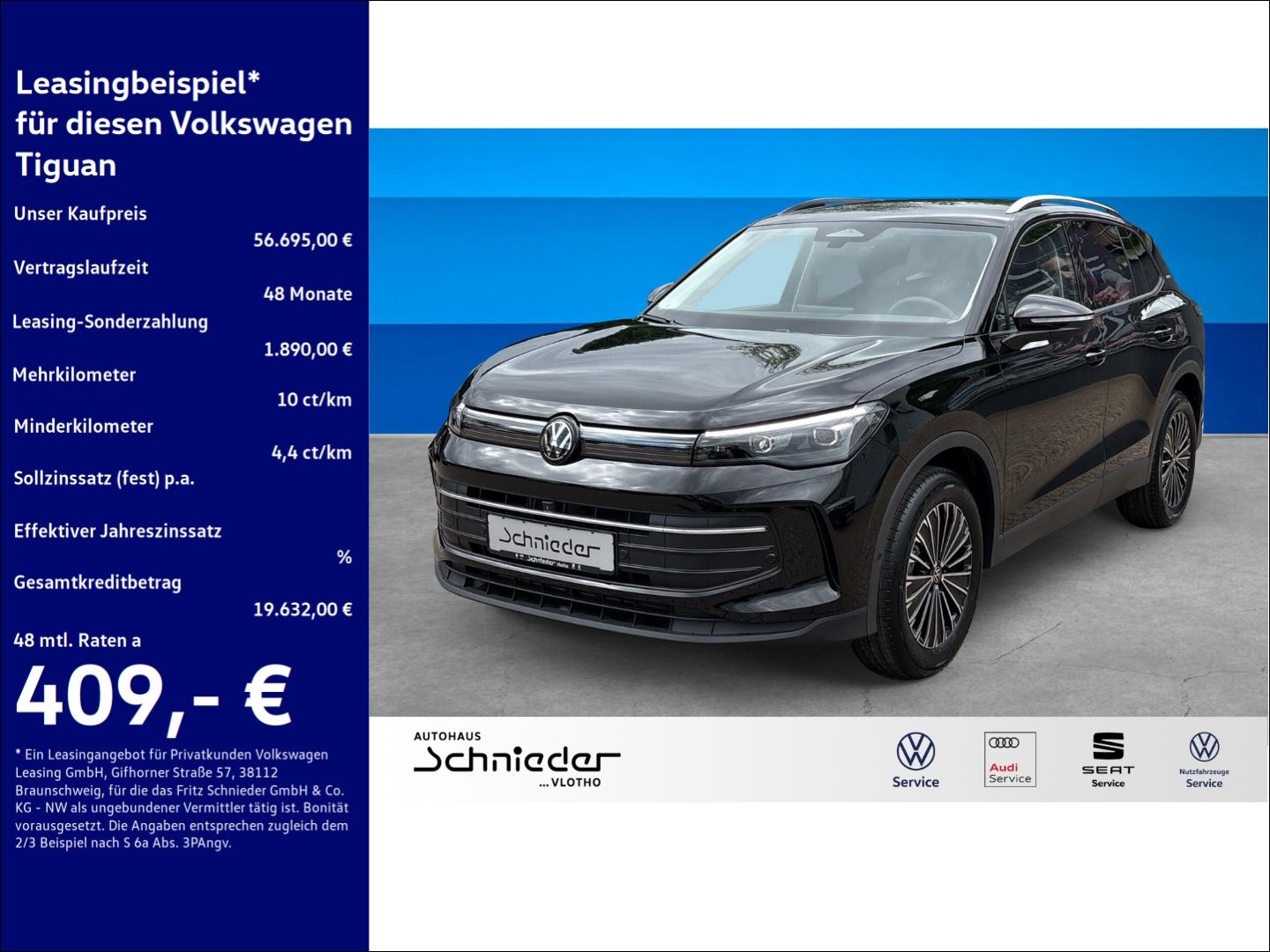 Volkswagen Tiguan ENERGY 2,0 l TDI DSG AHK LED+ NAPOLI