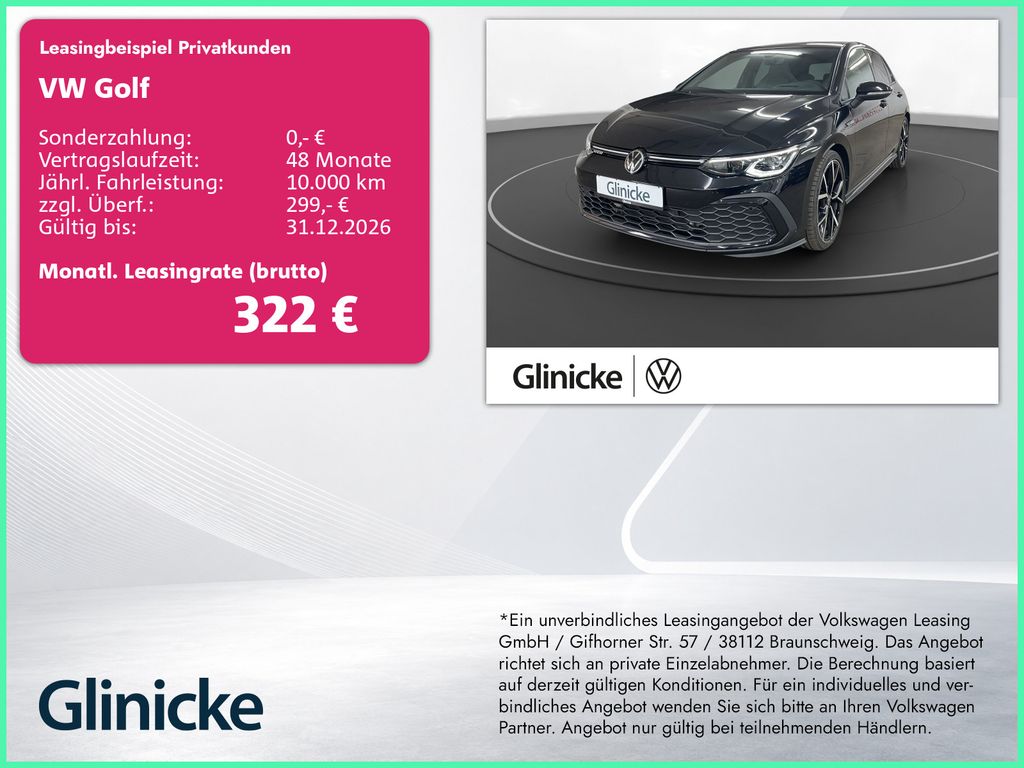 Golf VIII GTD AHK Pano Matrix LM 19" Navi RFK AC