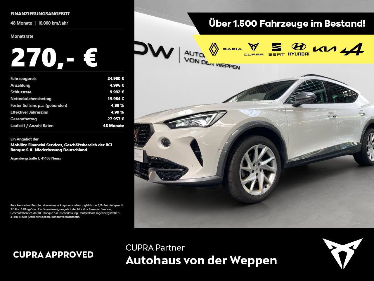Cupra Formentor 1.5 TSI Kamera, Travel Assist Klima