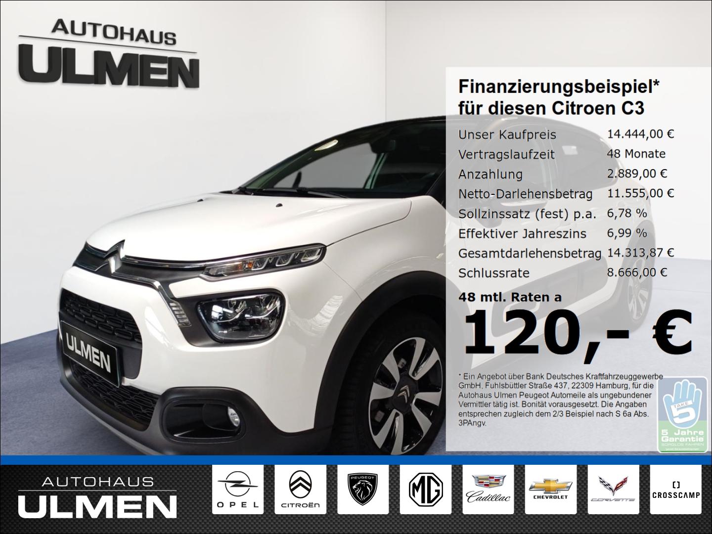 Citroën C3 Shine PT110 EAT6 Automatik Klimaautomatik Par