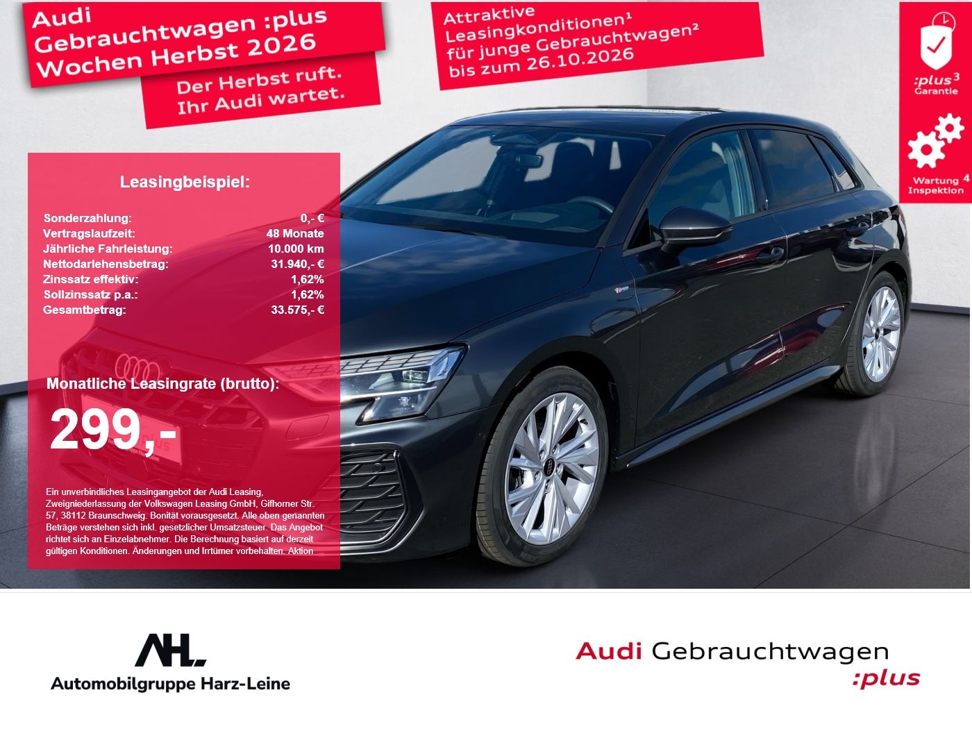 Audi A3 Sportback 35 TFSI S line S-tronic Navi HuD AC