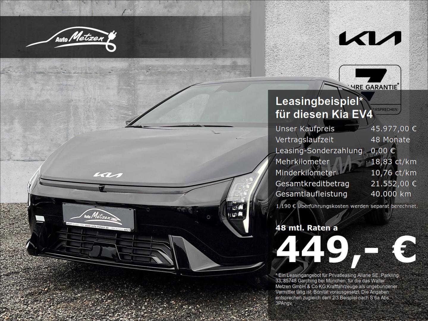 Kia EV4 Fastback 81 kW/h GT-Line P8/P9/P10