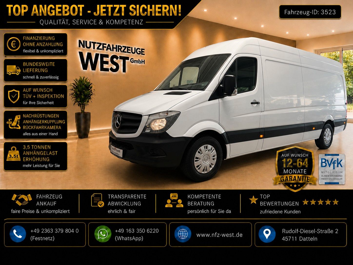 Mercedes Mercedes-Benz Sprinter 316 CDI Maxi Hoch+Lang*Gara