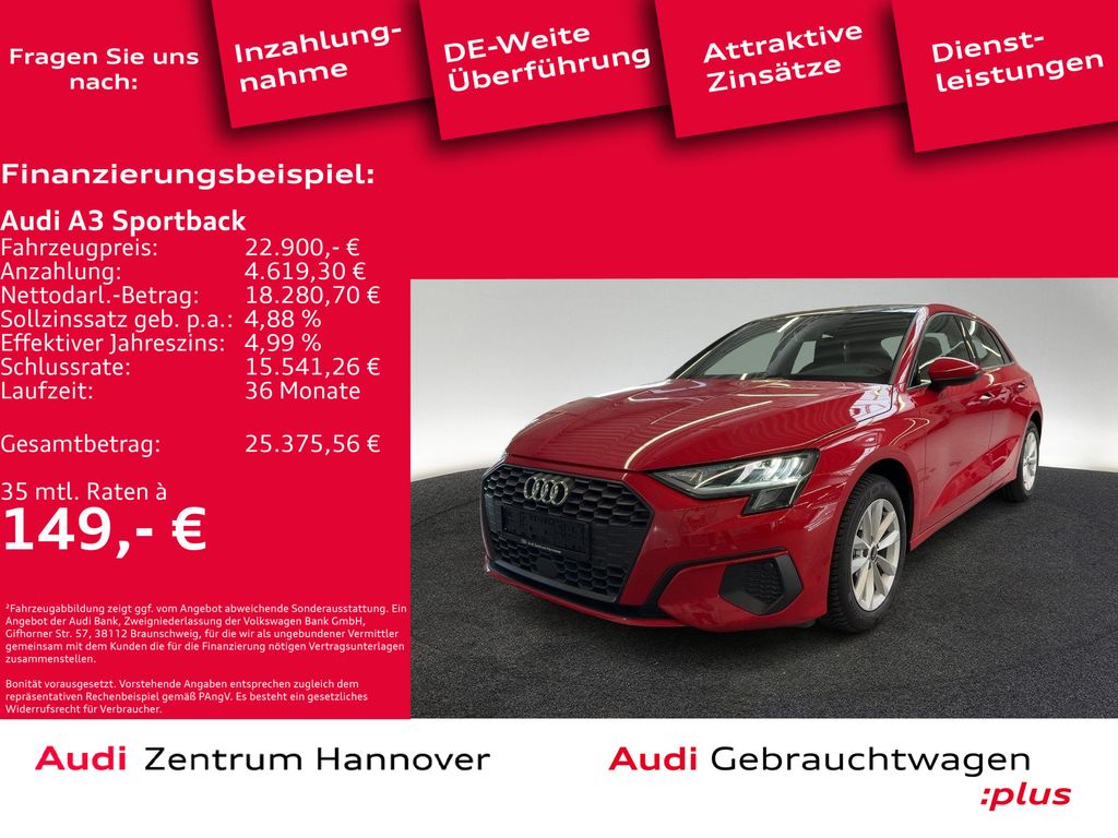A3 Sportback 30 TFSI g-tron Pano AHK Navi virtua