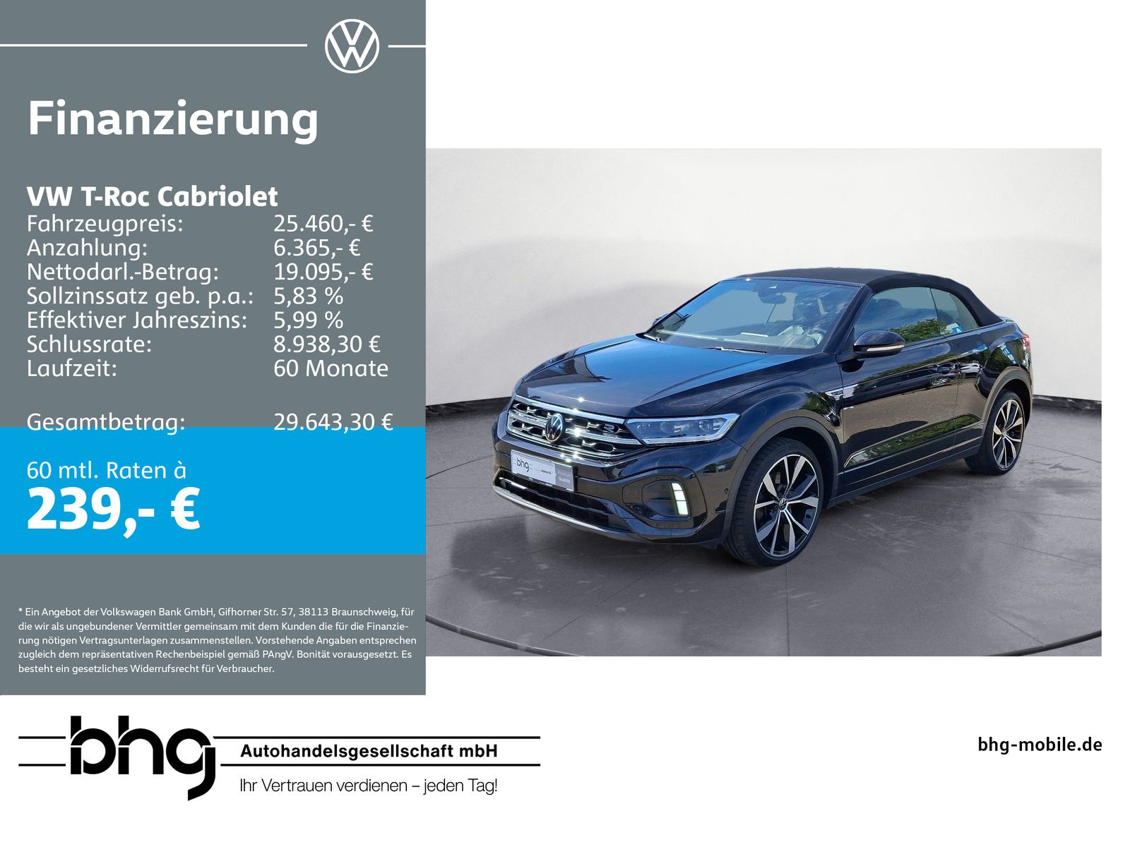 Volkswagen T-Roc Cabriolet 1.5 TSI DSG R-Line
