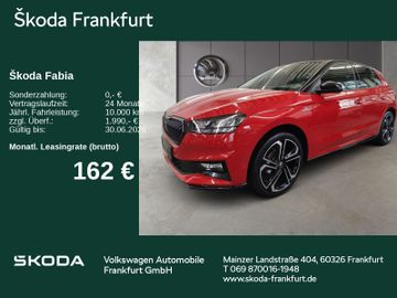 Skoda Leasingangebot: Skoda Fabia Monte Carlo 1,0 TSI SmartLink/ WinterPlus/