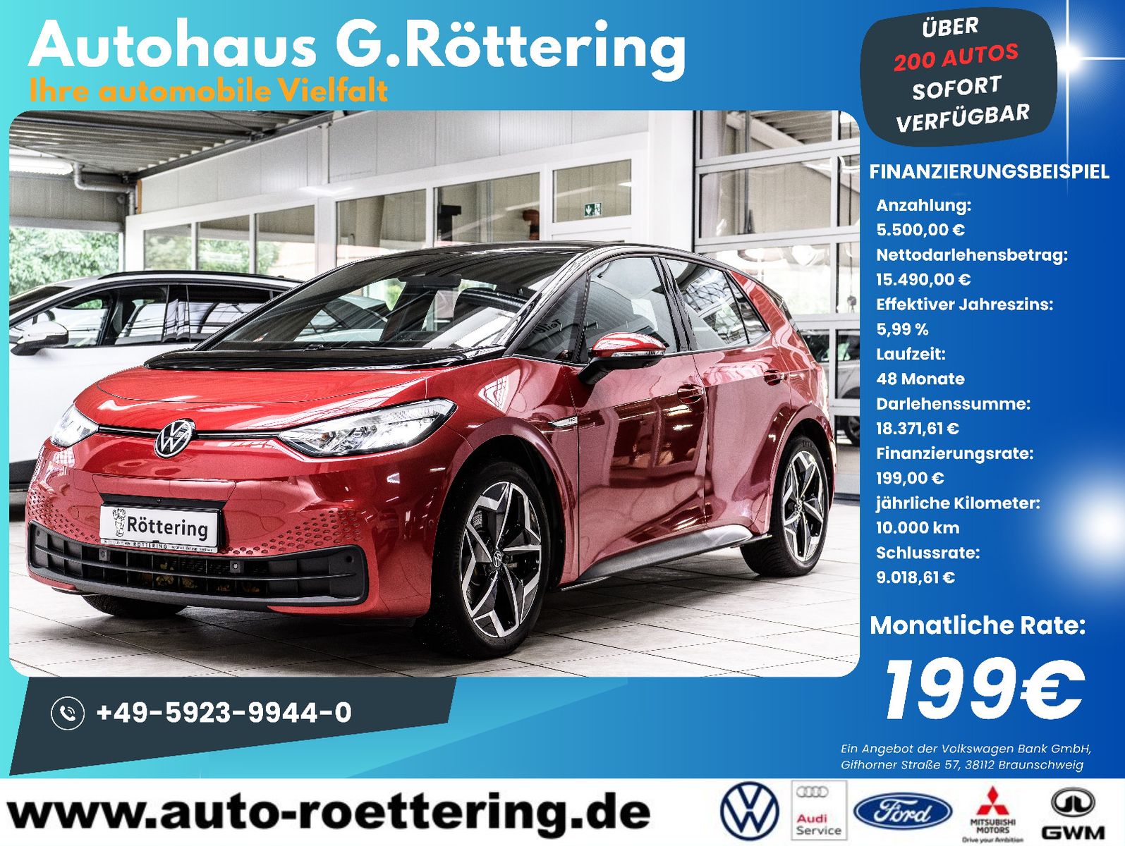 Fahrzeugabbildung Volkswagen ID.3 Pro LED+NAVI+KEYLESS+360°KAM+TRAVEL+62 kW/h