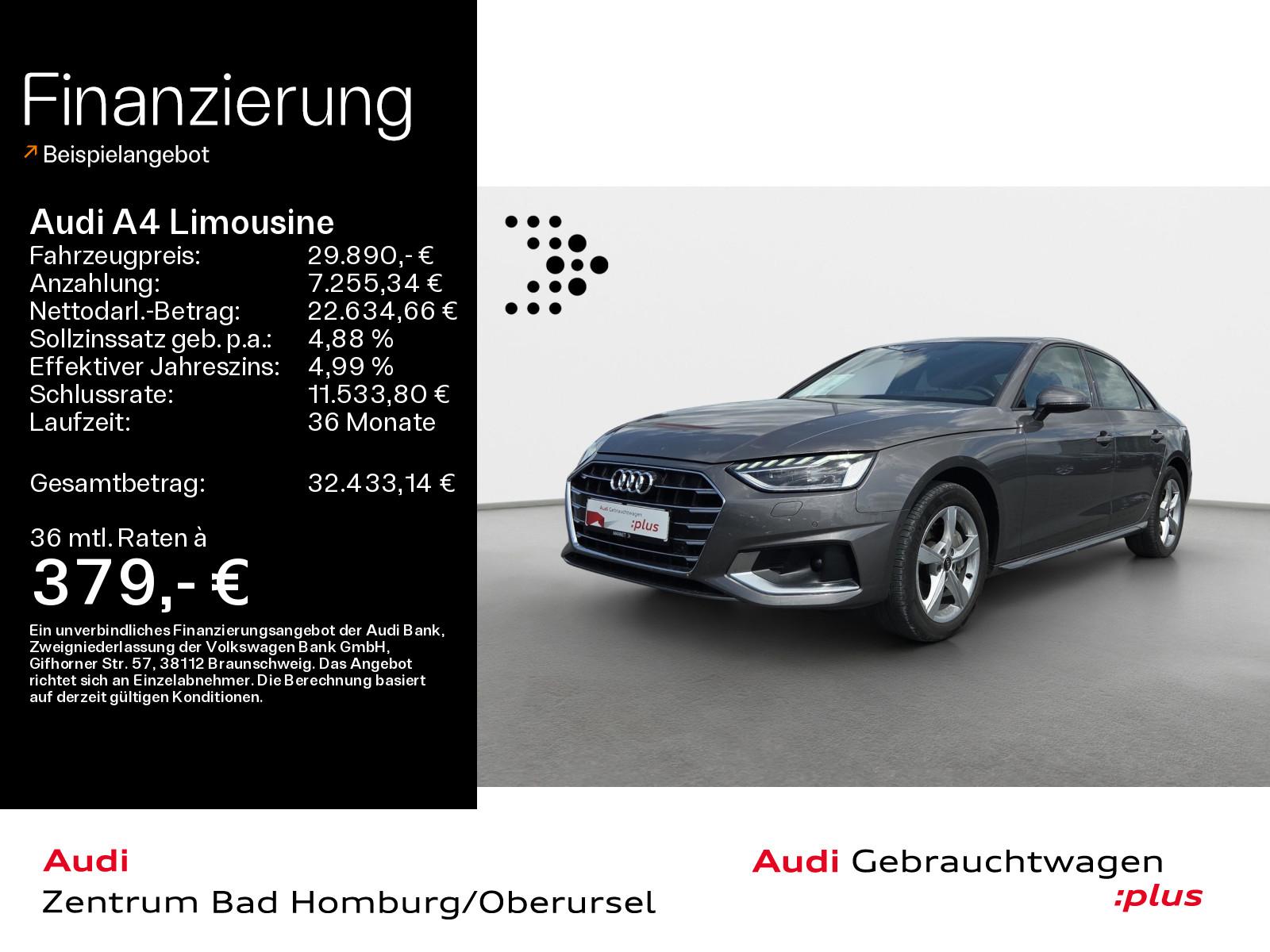 Audi A4 Limousine Advanced 40 TDI*Navi*Matrix*Alu*HUD