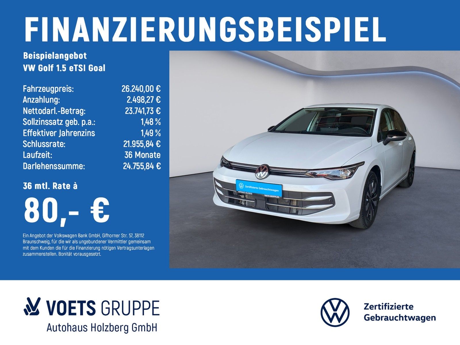 Volkswagen Golf 1.5 eTSI Goal NAVI+AHK+ACC