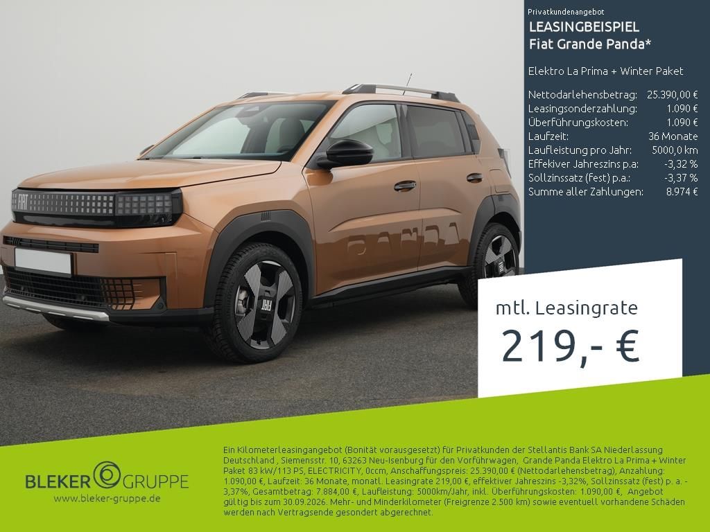 Fiat Grande Panda Elektro La Prima + Winter Paket