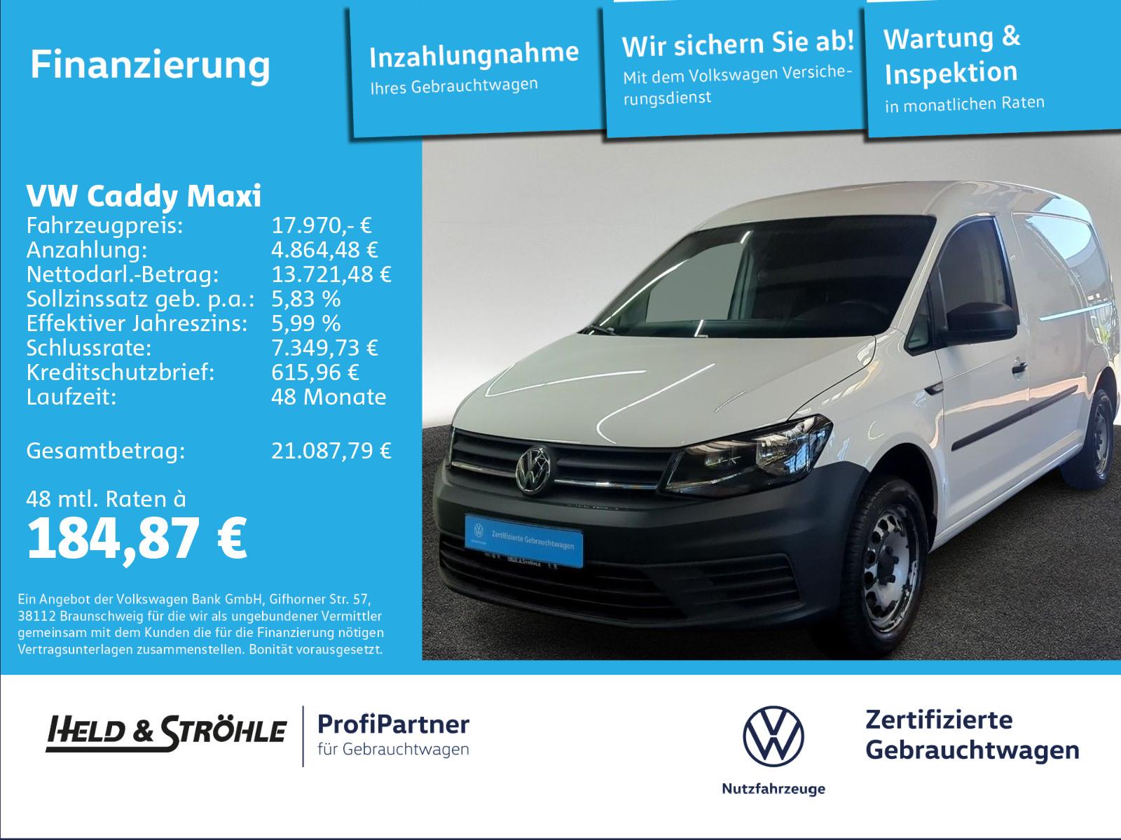 Volkswagen Caddy Maxi Kasten 1.4 TSI DSG KLIMA FLÜGELTÜREN