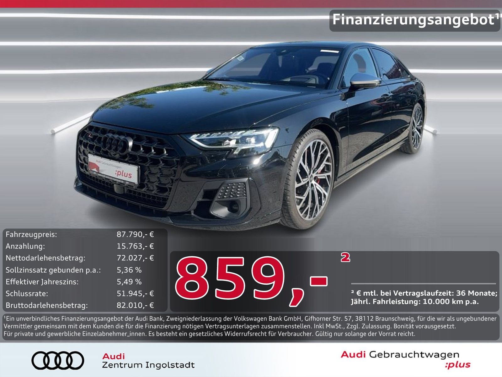AUDI S8 TFSI qu MATRIX AHK HuD PANO STHZG 360° ACC