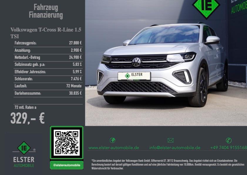 Volkswagen T-Cross 1.5 TSI R-Line;LED,AHK,Virtuell,