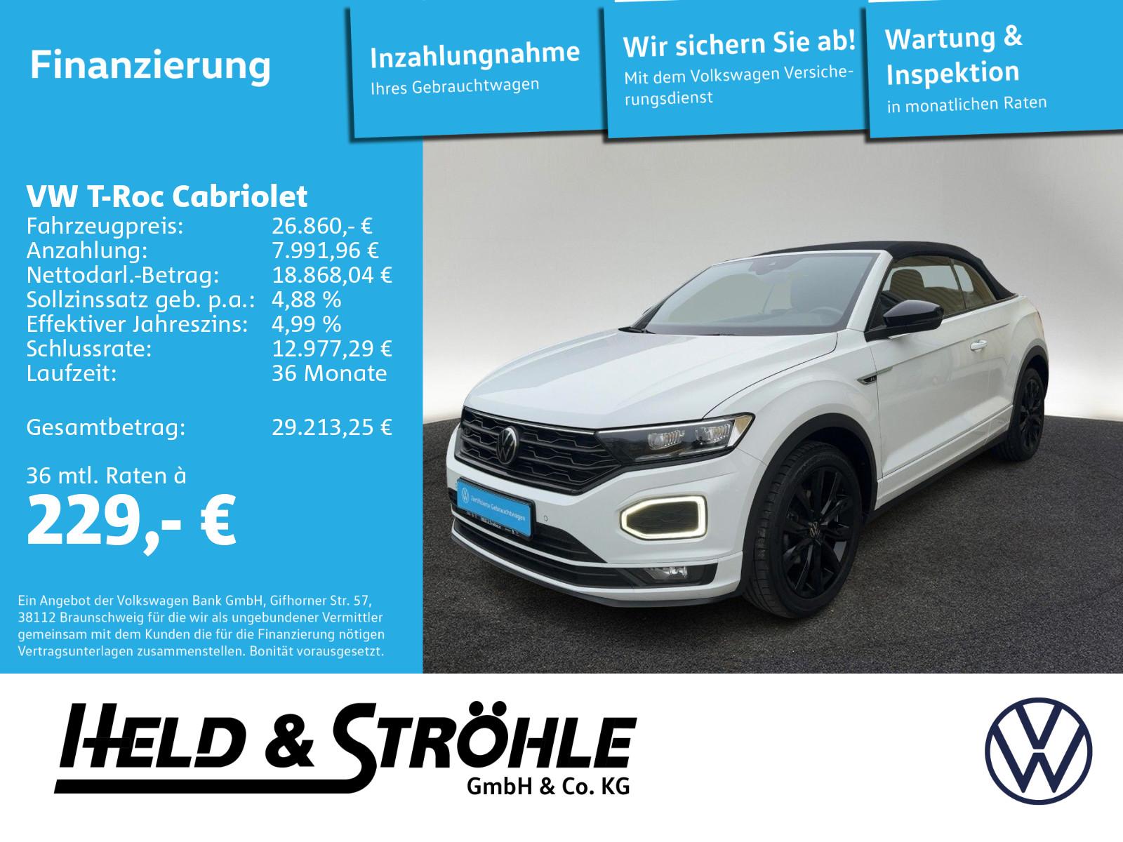 Volkswagen T-Roc Cabriolet R-LINE BLACK 1.5TSI DSG LED NAVI