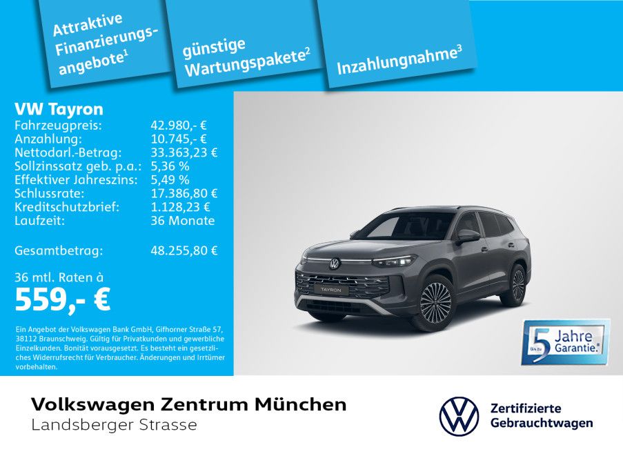 Volkswagen Tayron Elegance 2.0 TDI 7-Sitzer AHK ACC LED+ Na imagem 2
