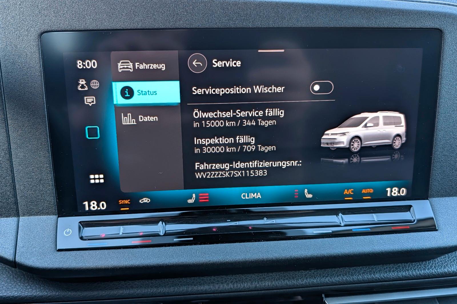 Volkswagen Caddy Maxi AMF-Rollstuhl Taxi TSE DSG LED 7-S.