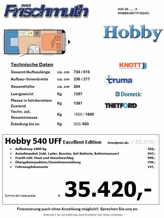 Hobby 540 UFf Excellent Edition, Movervorb.