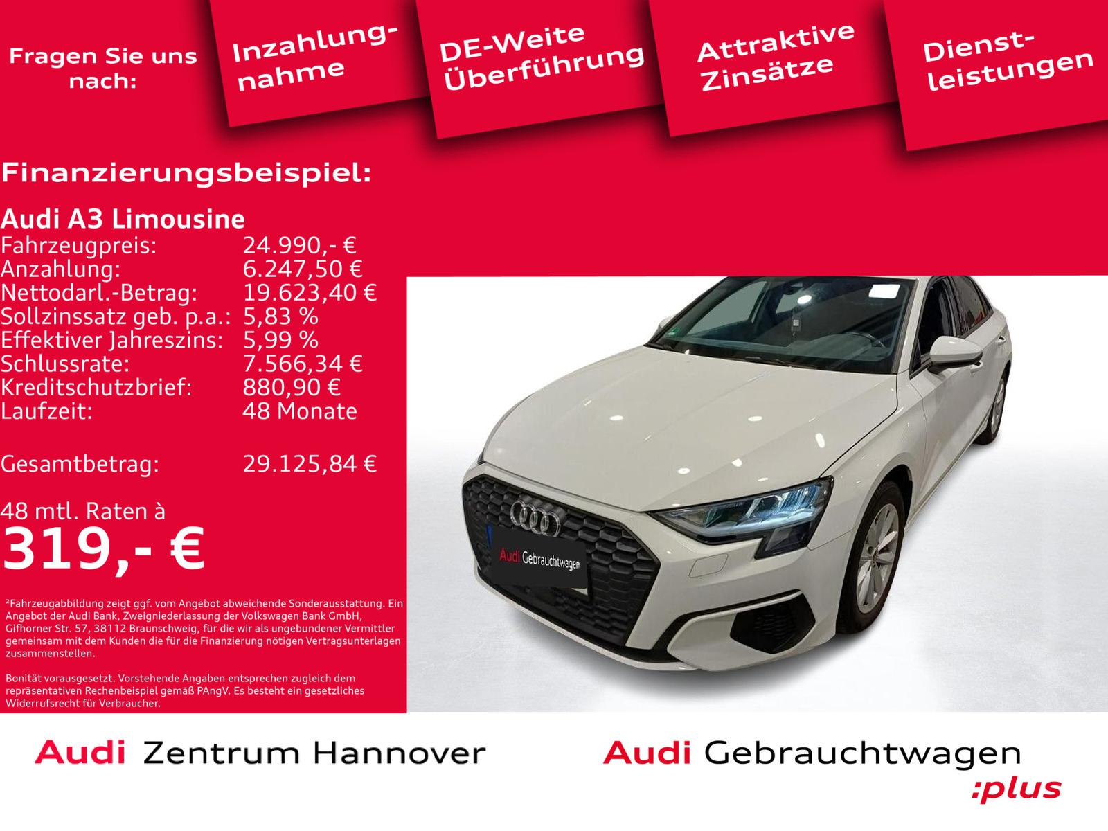 Audi A3 Limousine 35 TFSI LED Sitzheizung Sportsitze