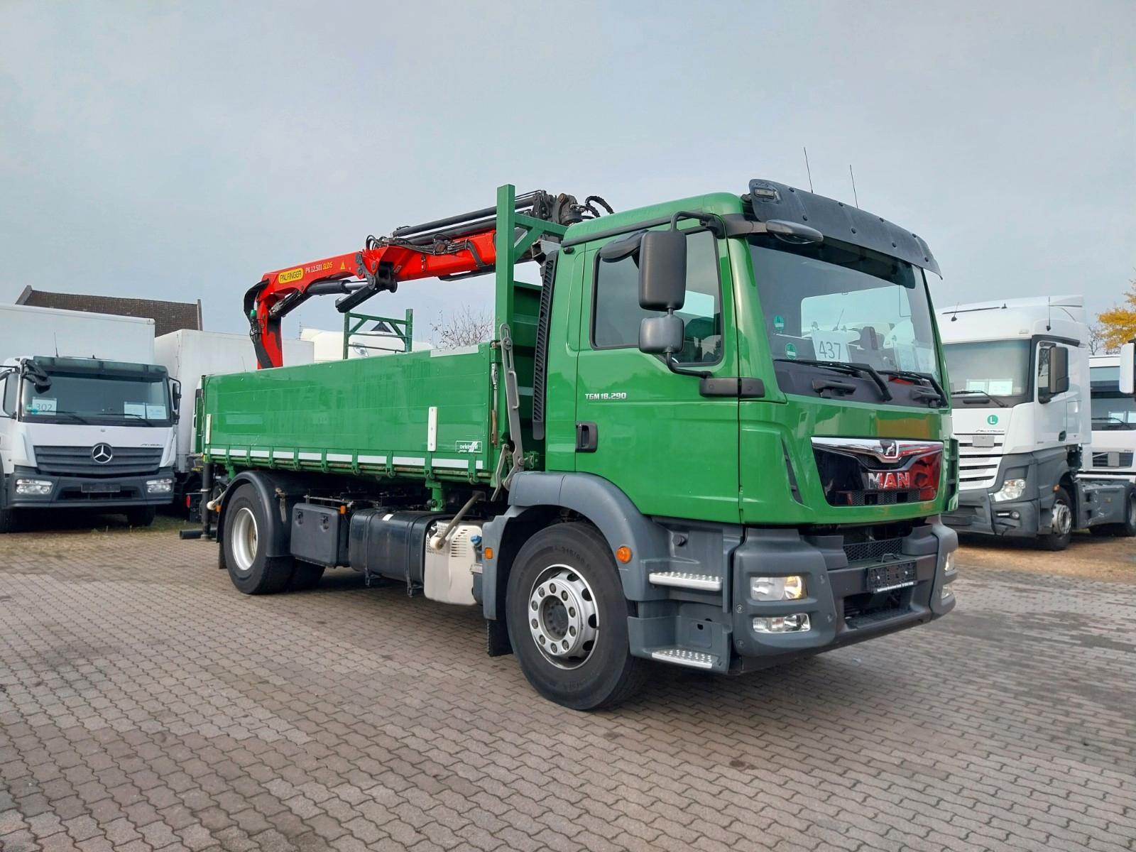 MAN TGM 18.290, 4x2 Kipper, Kran PK 12.501
