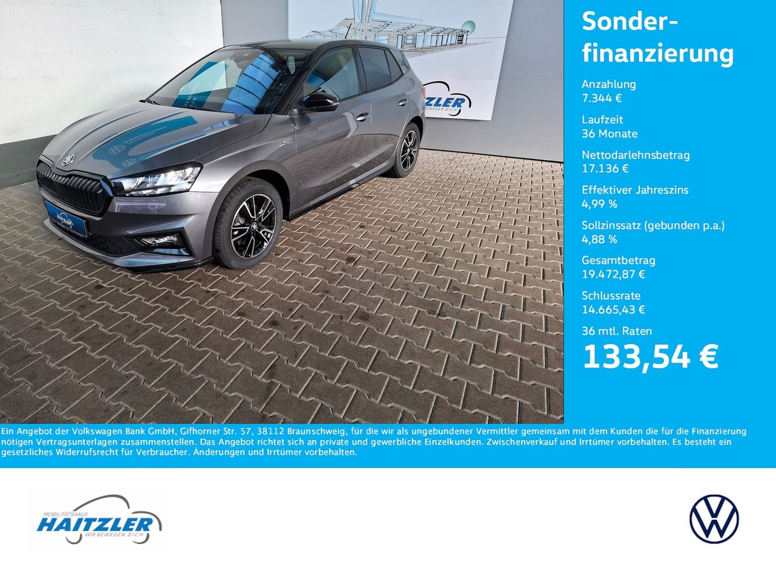 Fahrzeugabbildung SKODA Fabia Monte Carlo 1.0 TSI DSG +LED +Lane  Assist