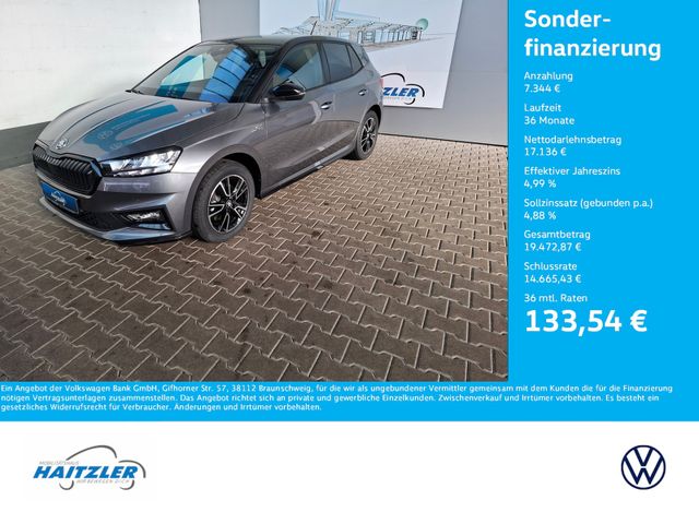 SKODA Fabia Monte Carlo 1.0 TSI DSG +LED +Lane  Assist