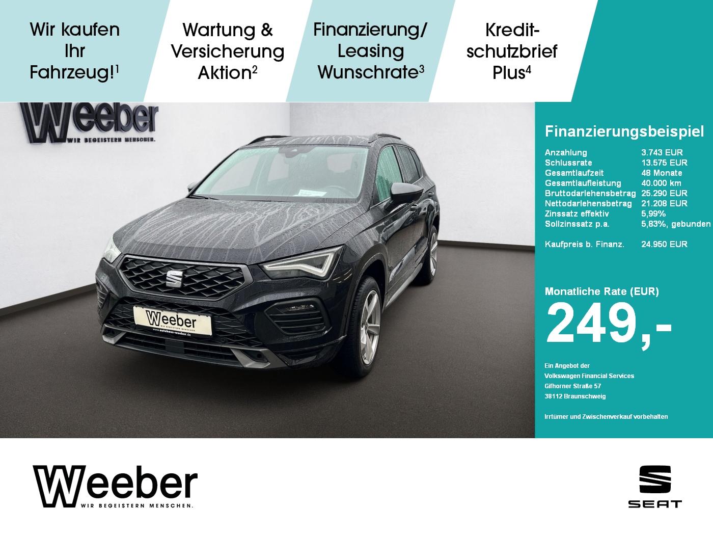 Seat Ateca FR *AHK*NAVI*SHZ*ACC*BEATS*LED*APP CONNECT