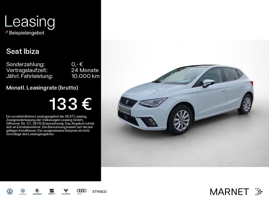Seat Ibiza 1.0 TSI DSG Style Navi*Pano*Voll-LED*Kamer