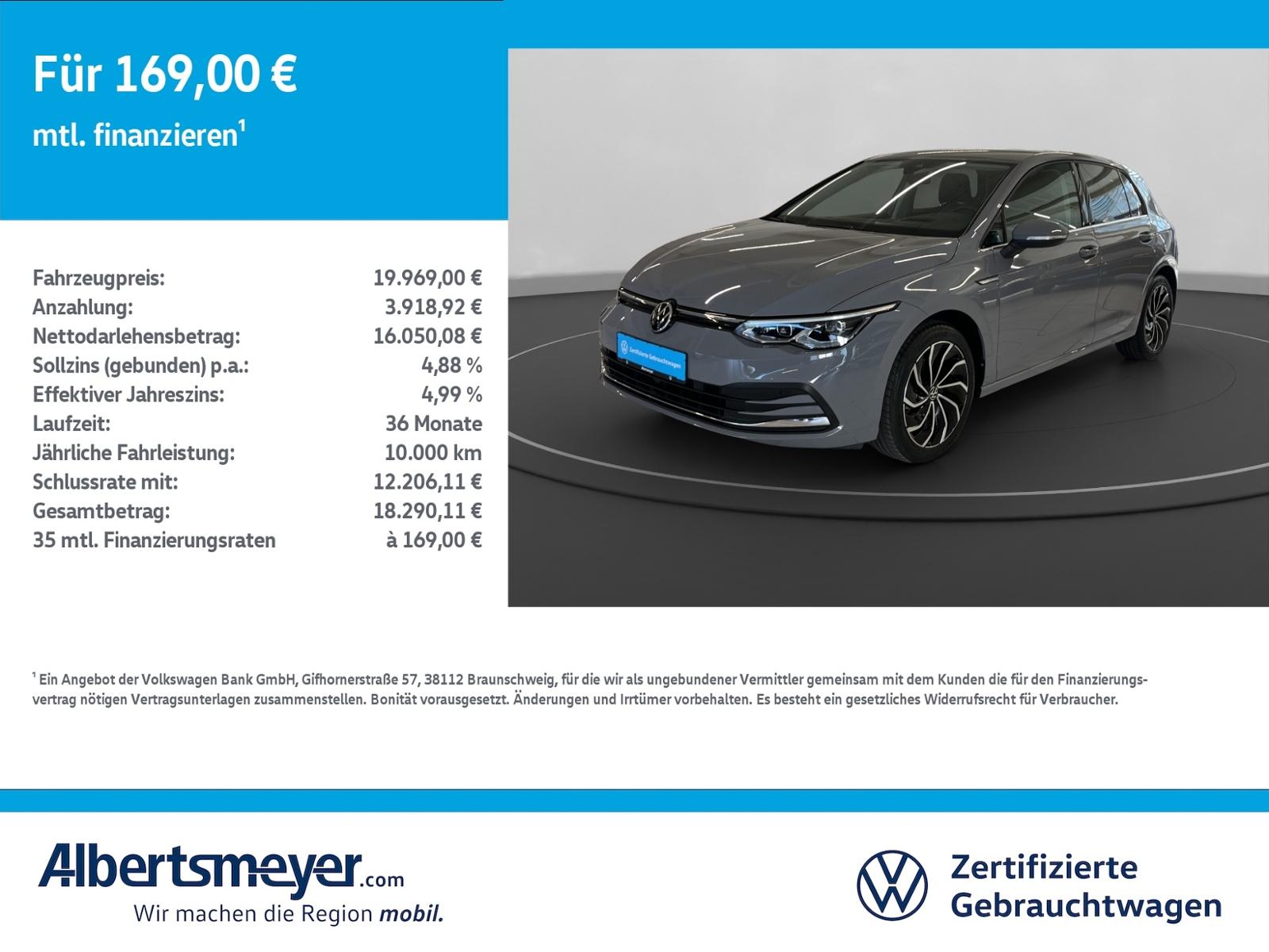Volkswagen Golf VIII 1.5 TSI Style +HEAD-UP+NAVI+LED+LM