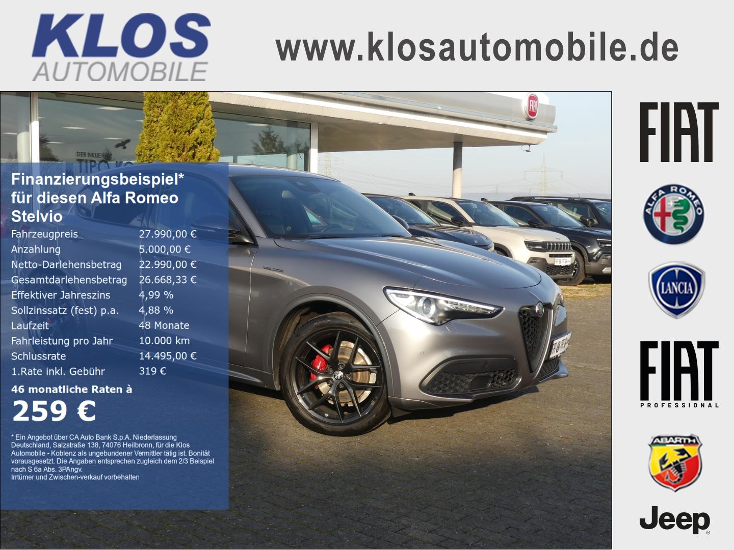 Alfa Romeo Stelvio VELOCE Q4 2.2 JTDM NAVI KAMERA ASSISTENZ