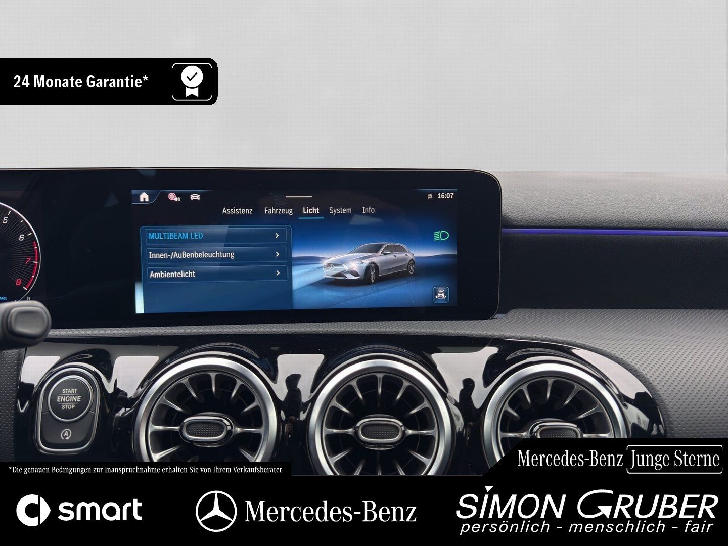 Fahrzeugabbildung Mercedes-Benz A 200 AMG Line KeyGo MBeam Kamera Ambi Distronic