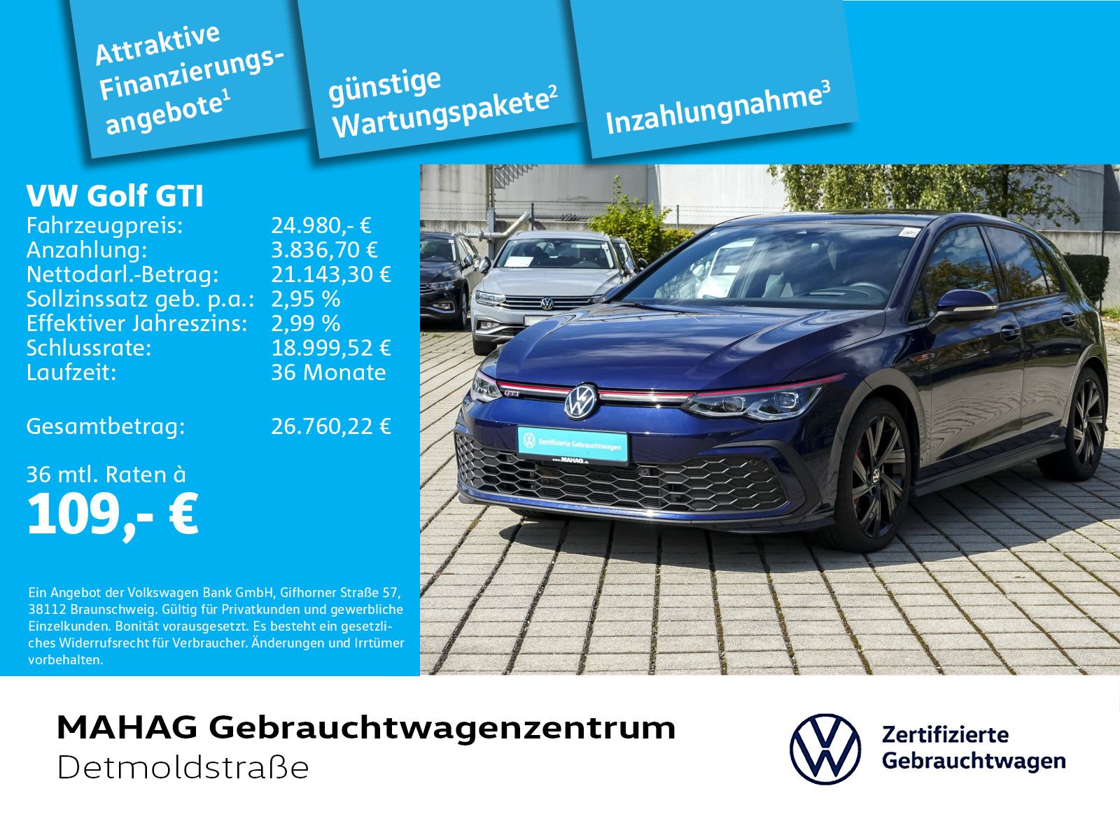 Volkswagen Golf VIII GTI 2.0 TSI IQ.Light Navi Pano ParkPil foto 2