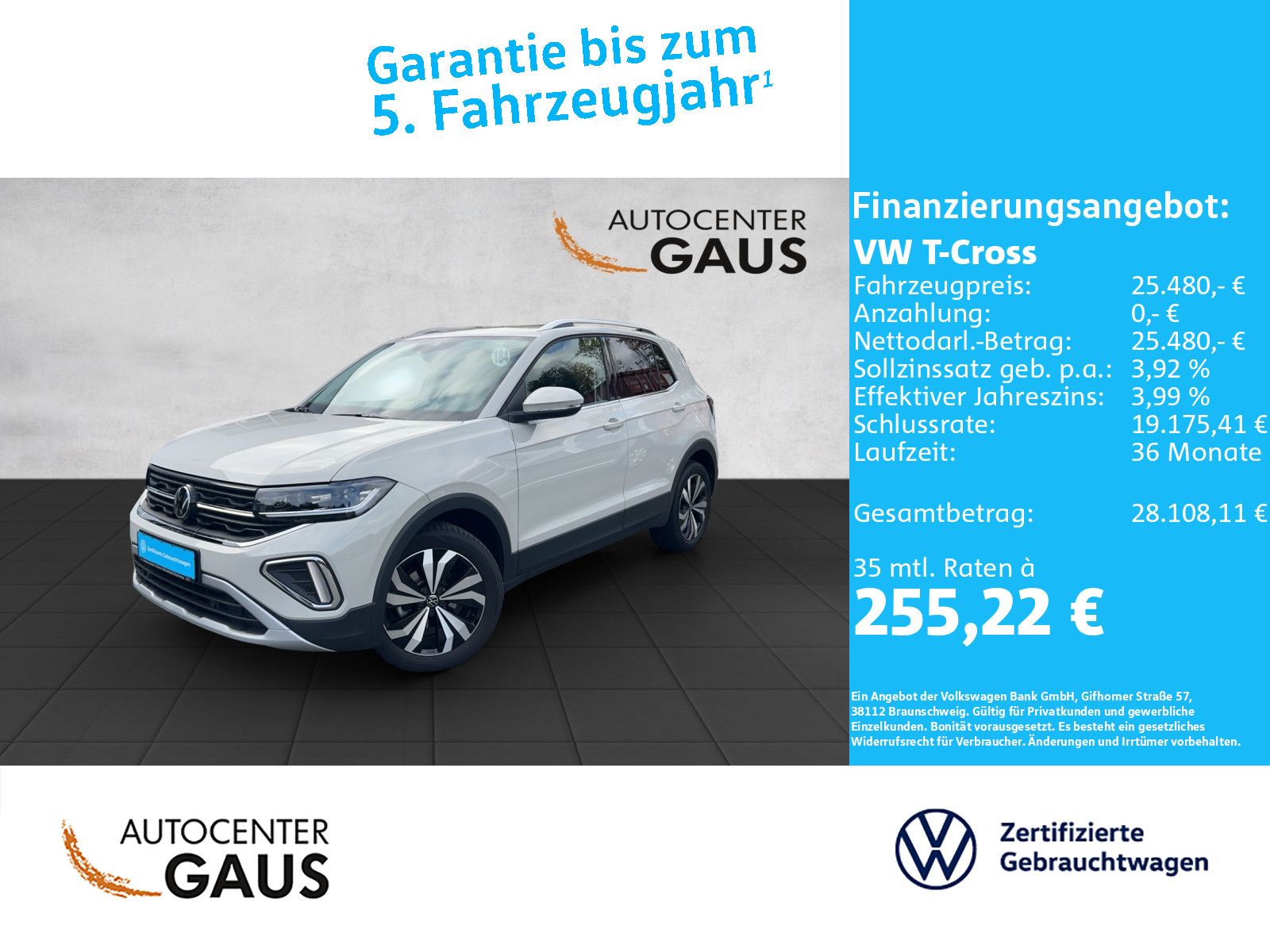 T-Cross Style 1.0 TSI DSG AHK*Navi*ACC*Klima