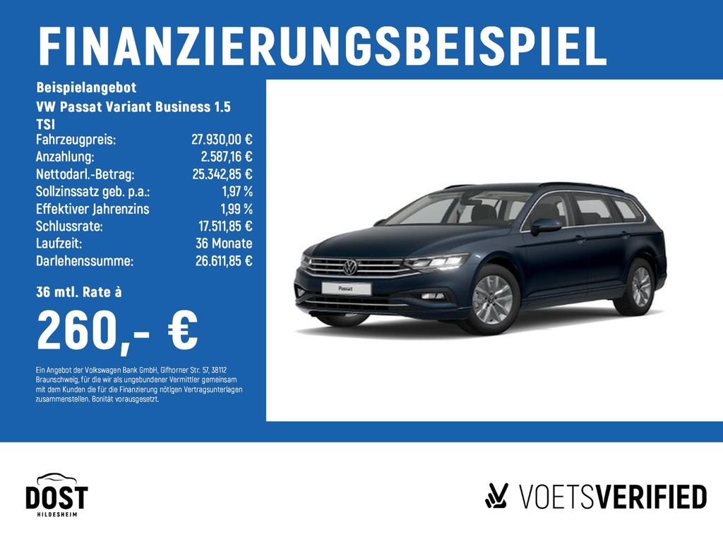 Passat Variant Business 1.5 TSI AHK+LED+RearView