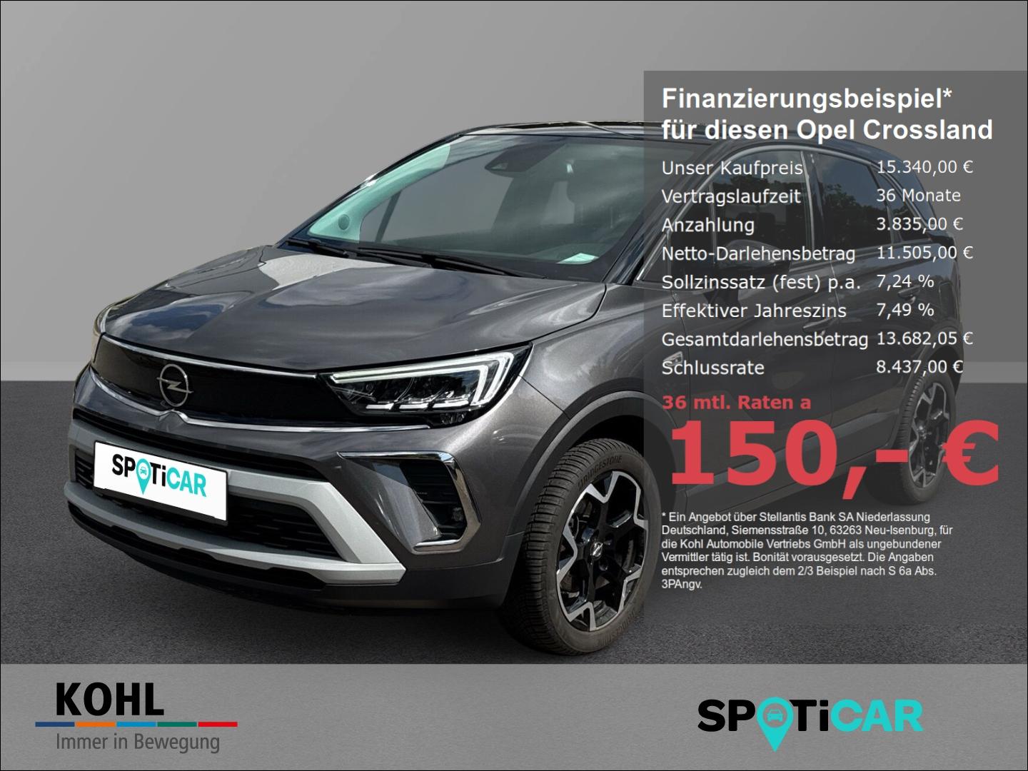 Opel Crossland Elegance 1.2 Turbo Rückfahrkam. SHZ Le