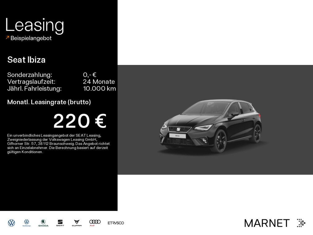 Seat Ibiza FR Black Edition 1.0 TSI 85 kW *RFK*LM*RFK