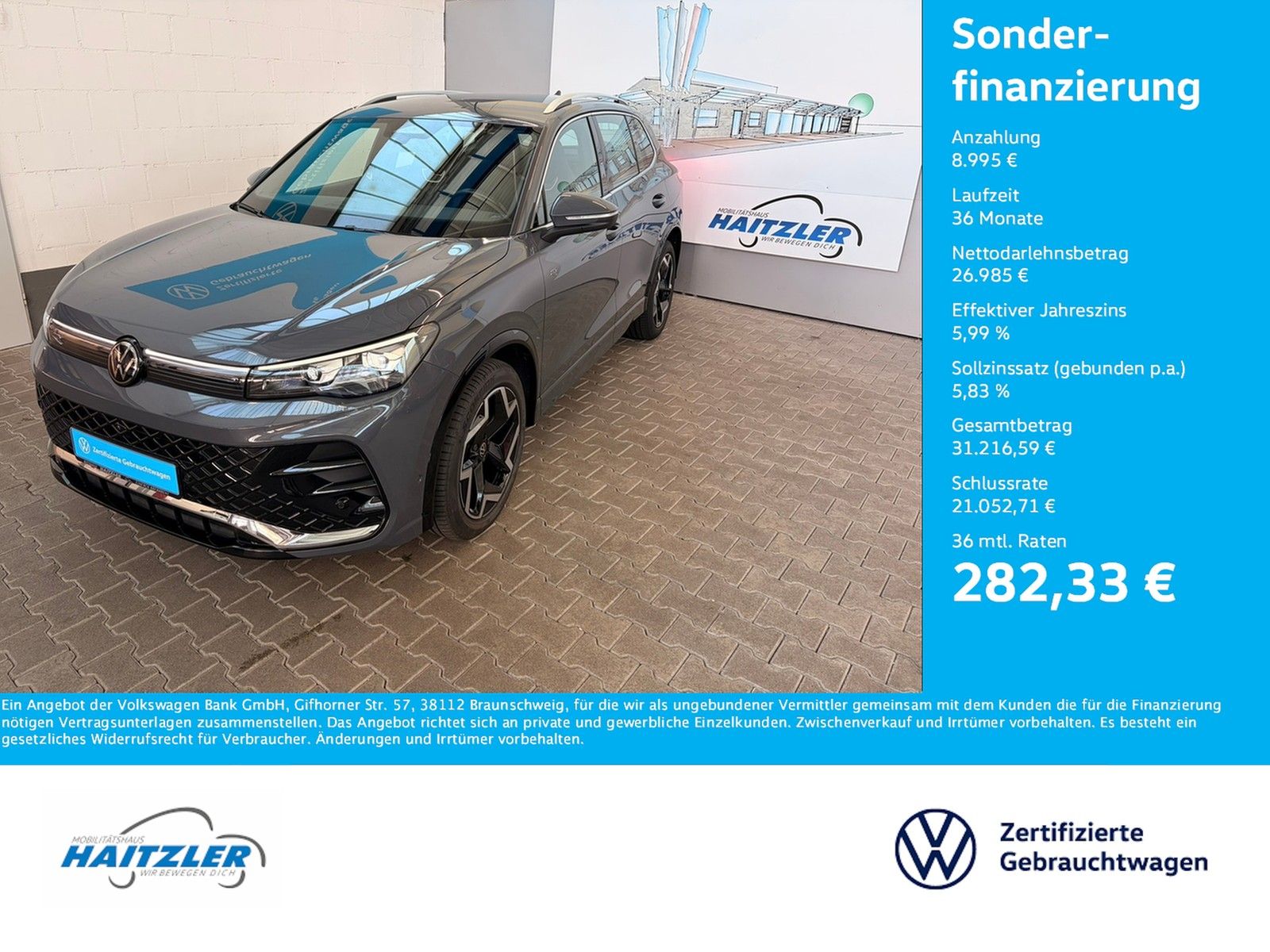 Fahrzeugabbildung Volkswagen Tiguan R-Line 2.0 TDI DSG +Kamera+Navi+ACC + LED